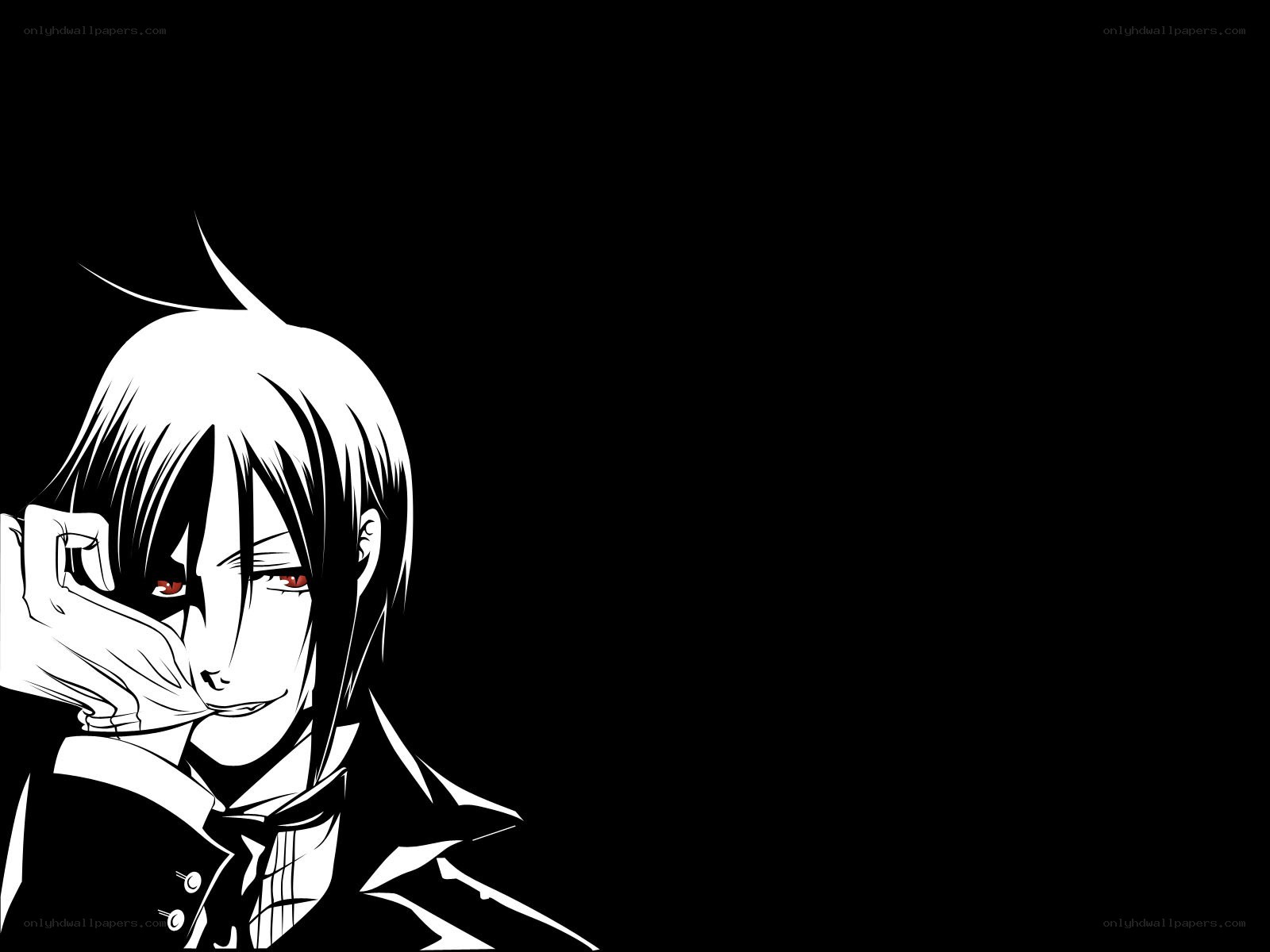 anime character with red eyes