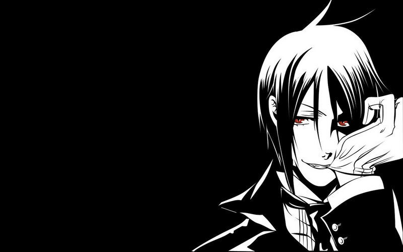 anime character with red eyes