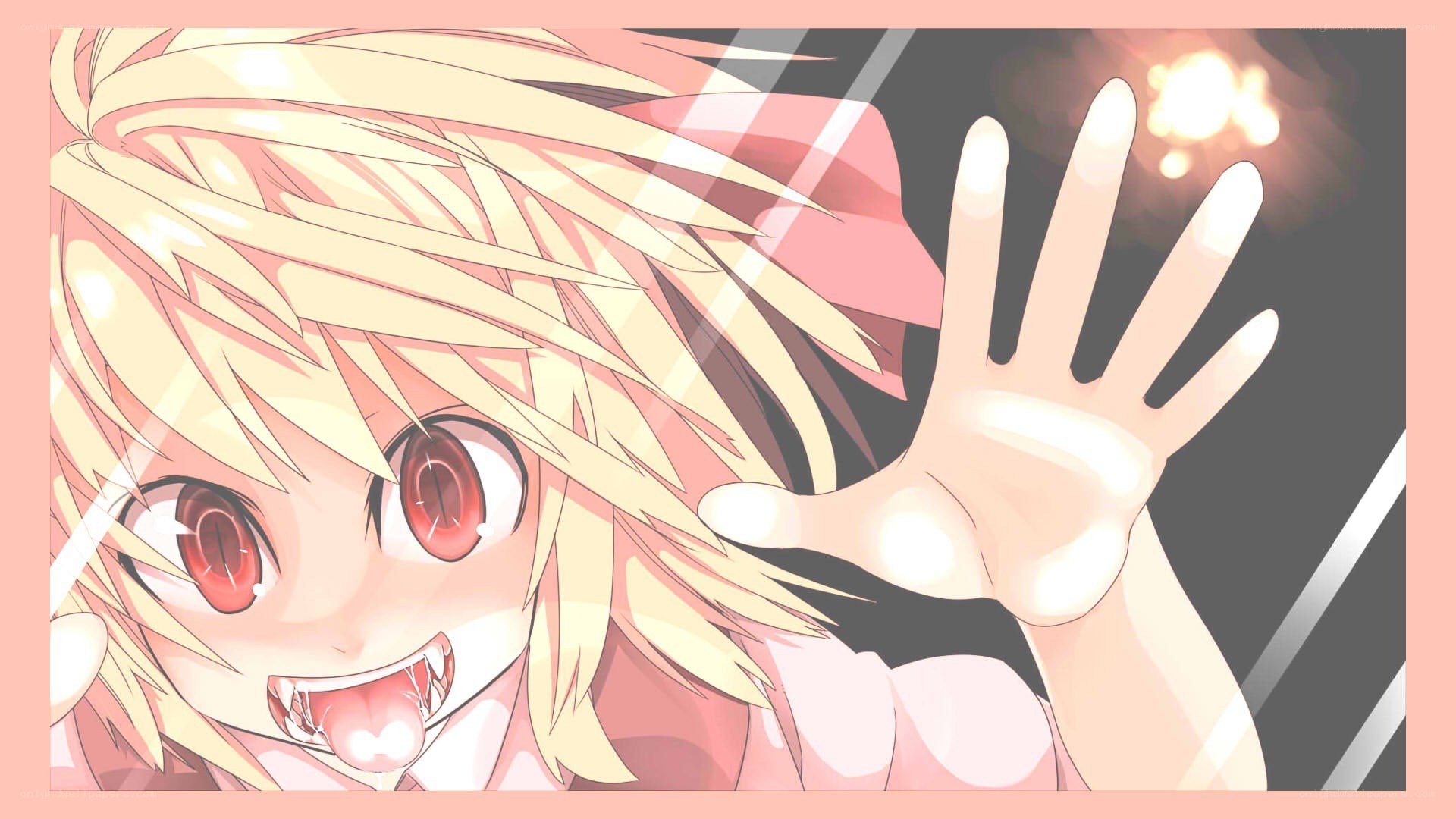 anime character with red eyes