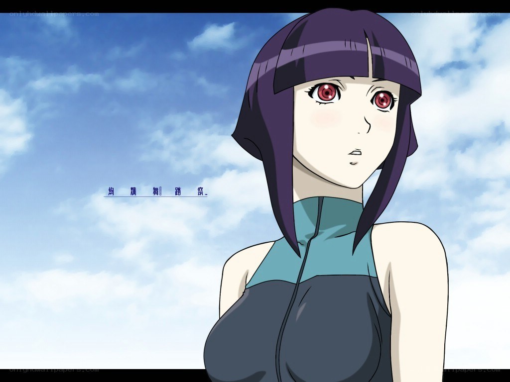 Anime character with red eyes