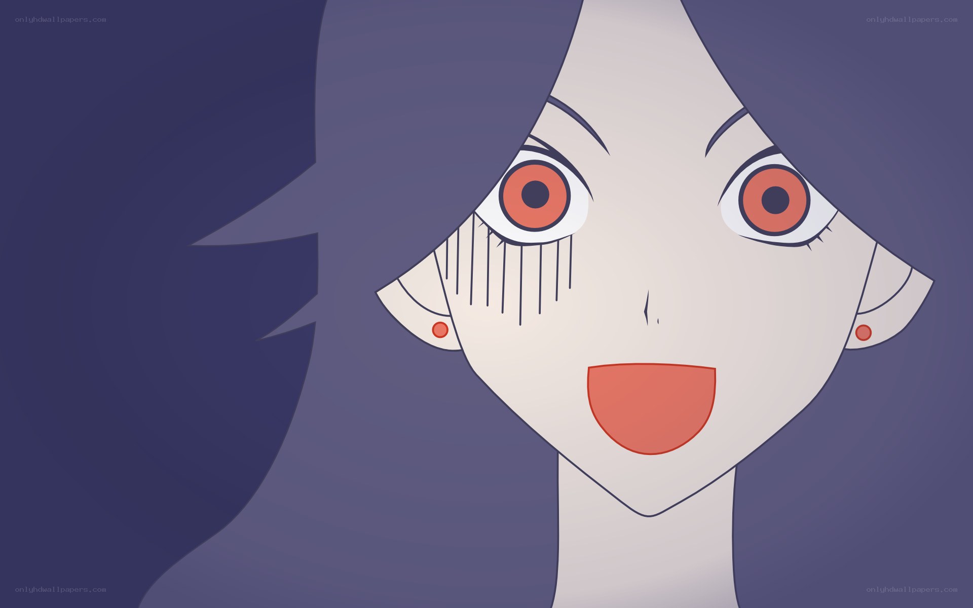 anime character with red eyes