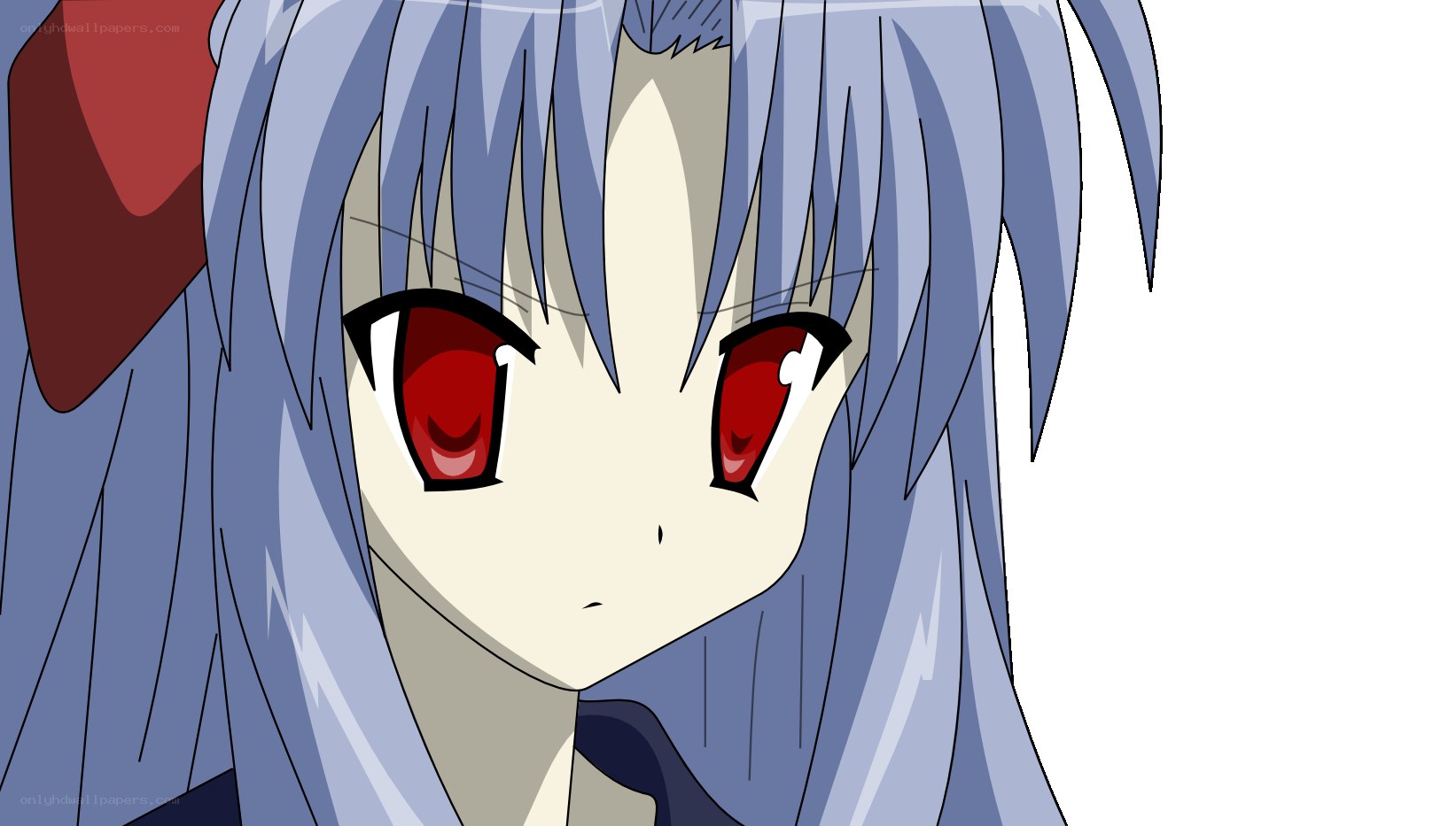 anime character with red eyes