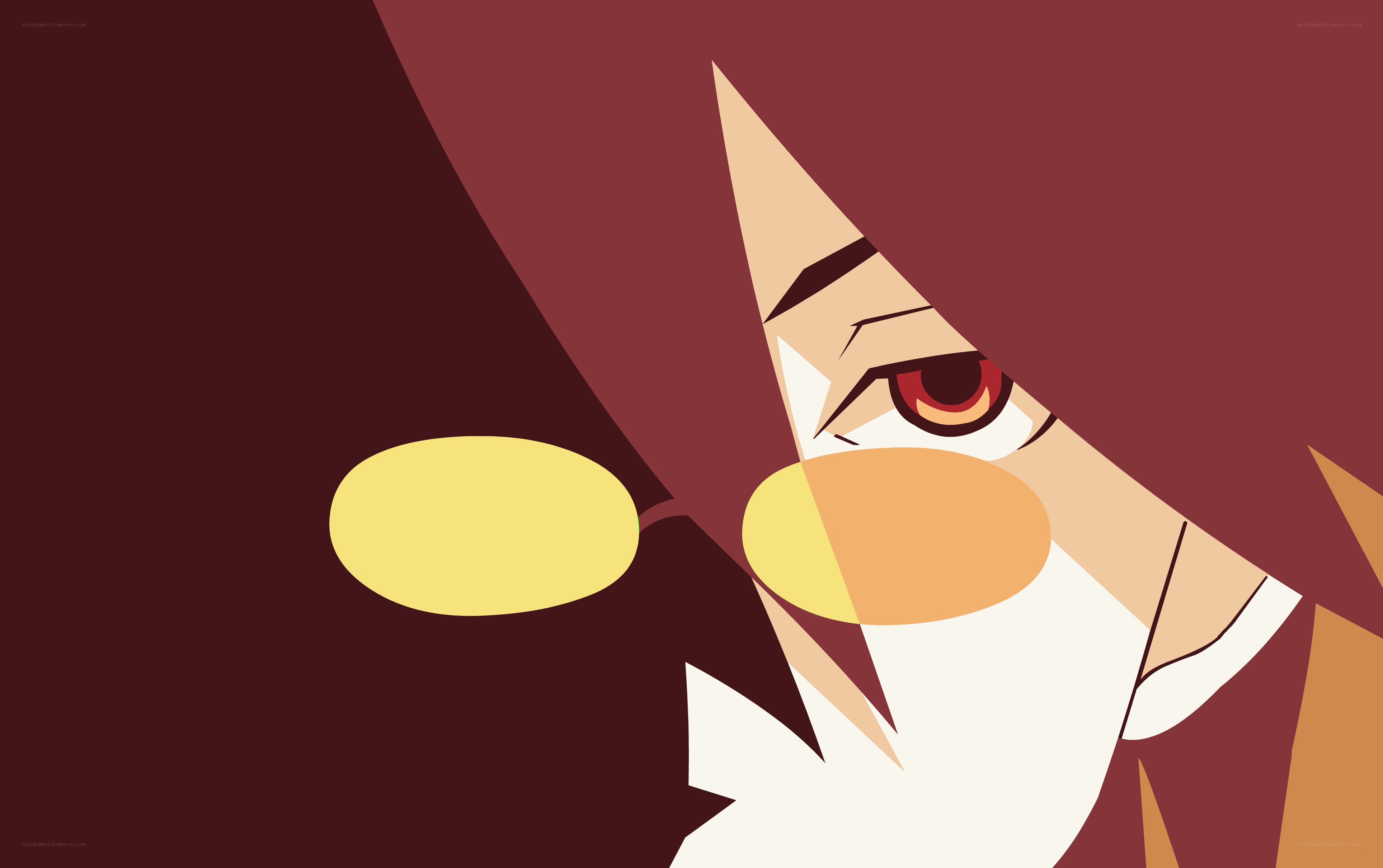anime character with red eyes