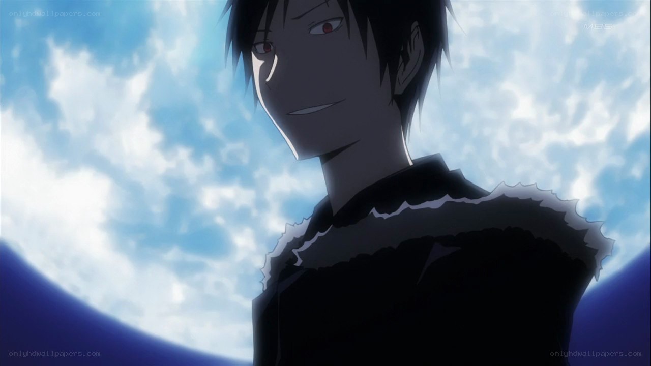 anime character with red eyes