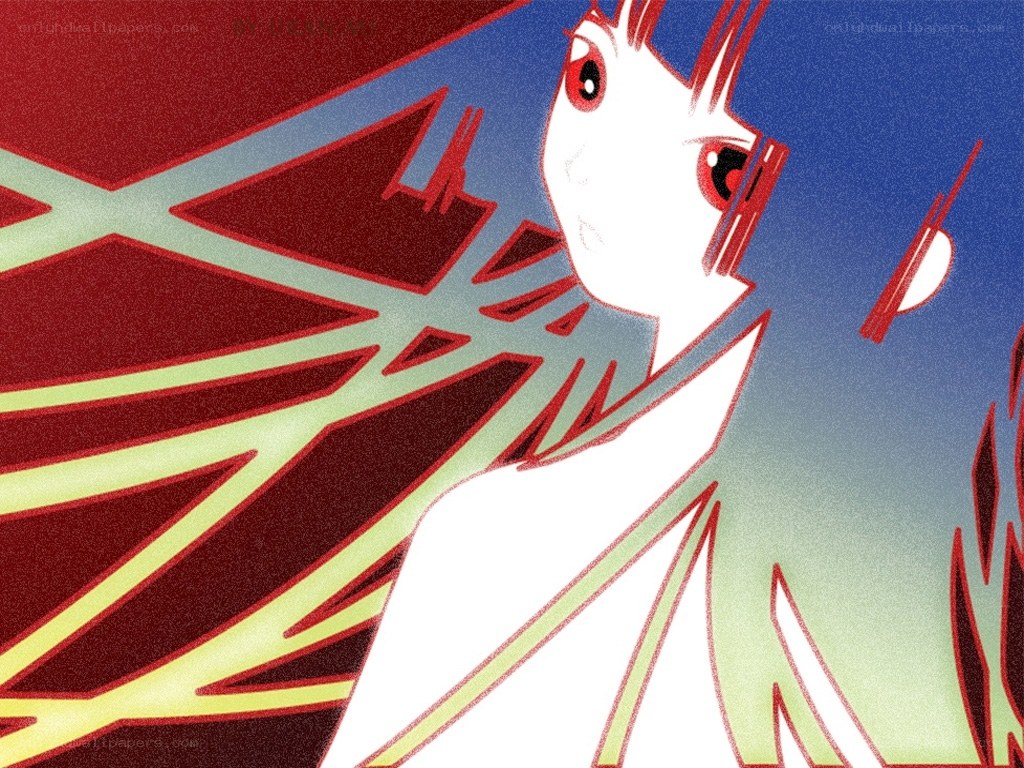 anime character with red eyes