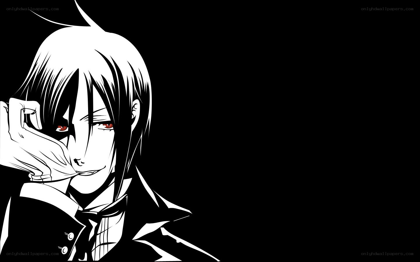 anime character with red eyes