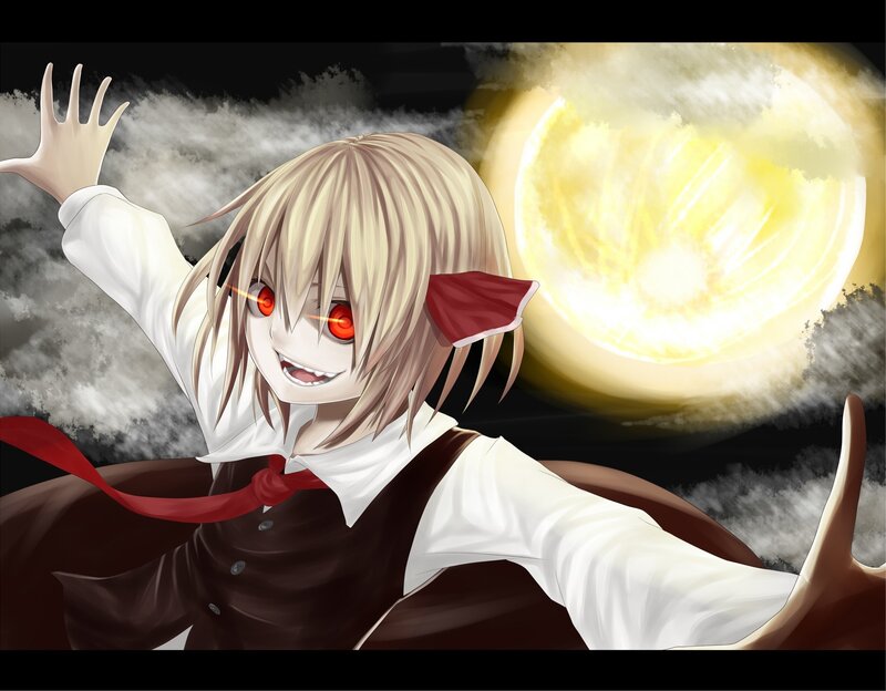 anime character with red eyes