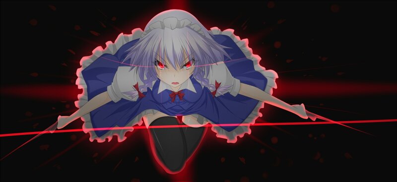 anime character with red eyes