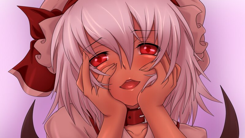 anime character with red eyes
