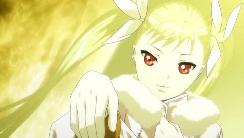 anime character with red eyes