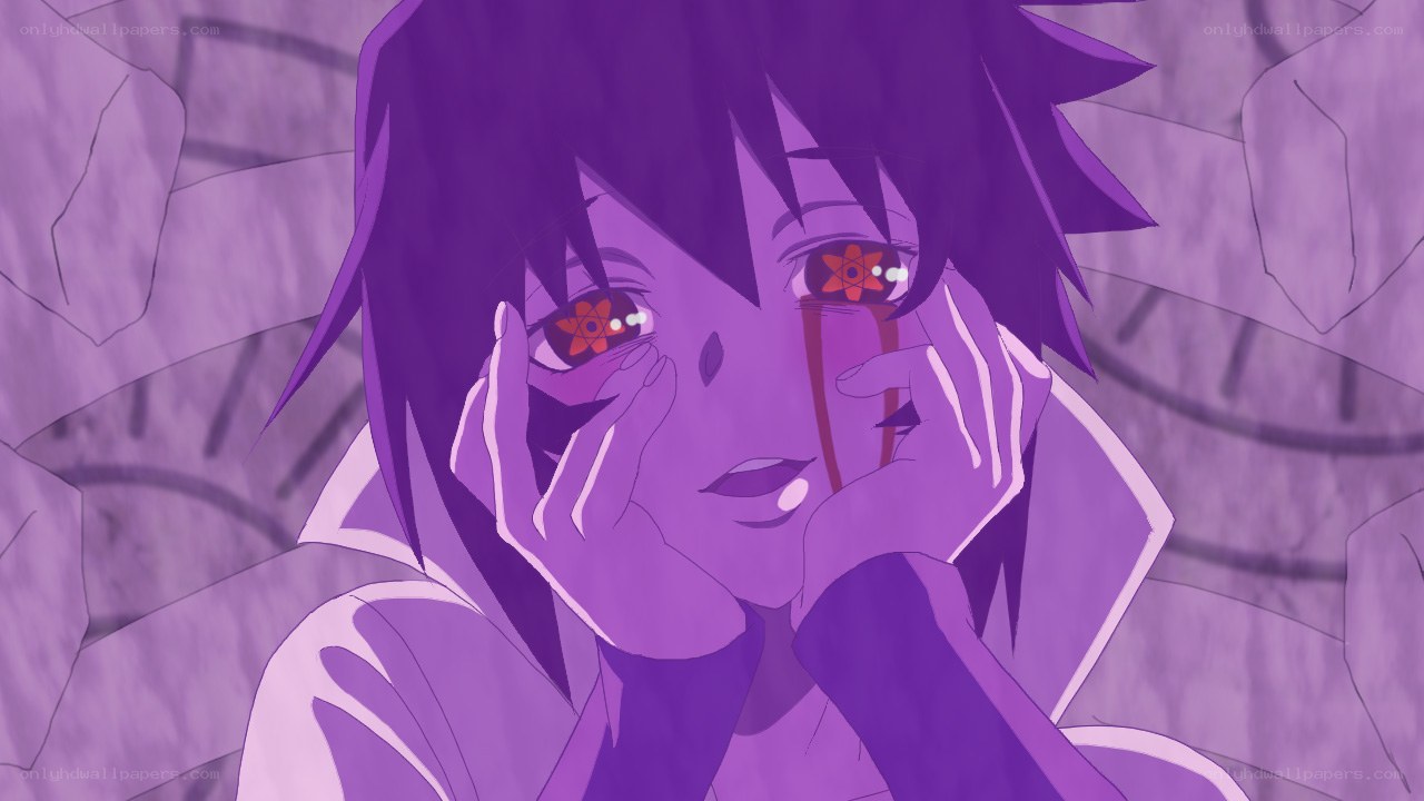 anime character with red eyes