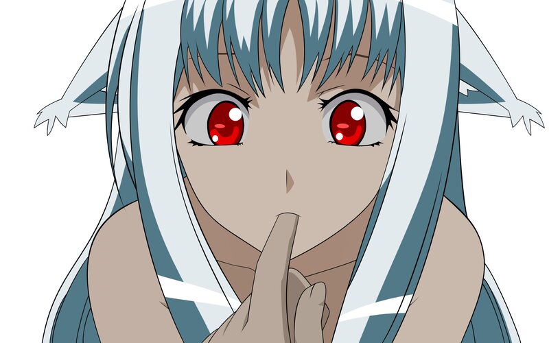 anime character with red eyes