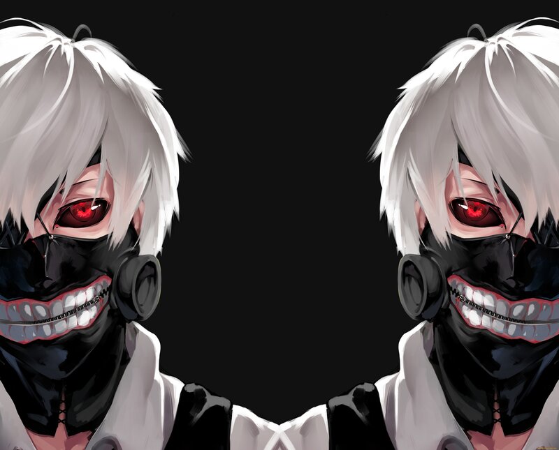 Anime character with red eyes