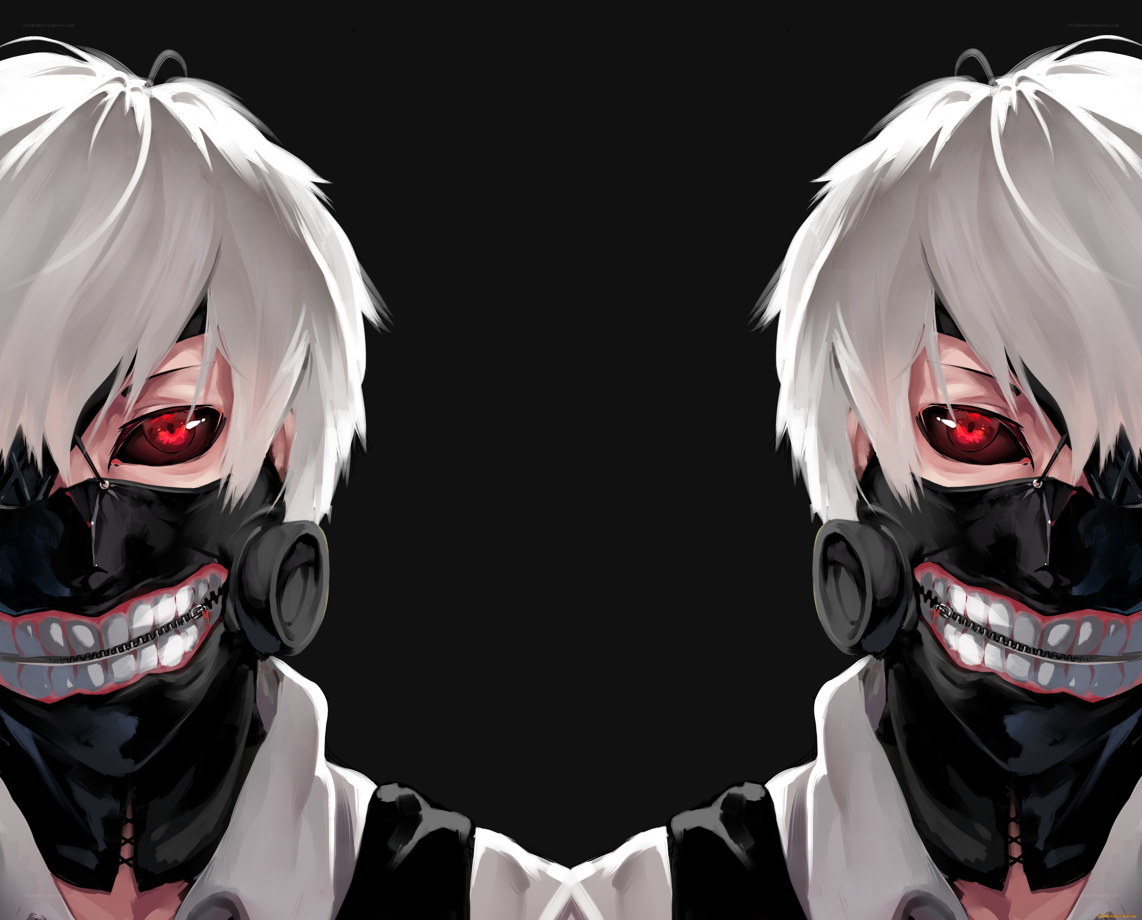 Anime character with red eyes