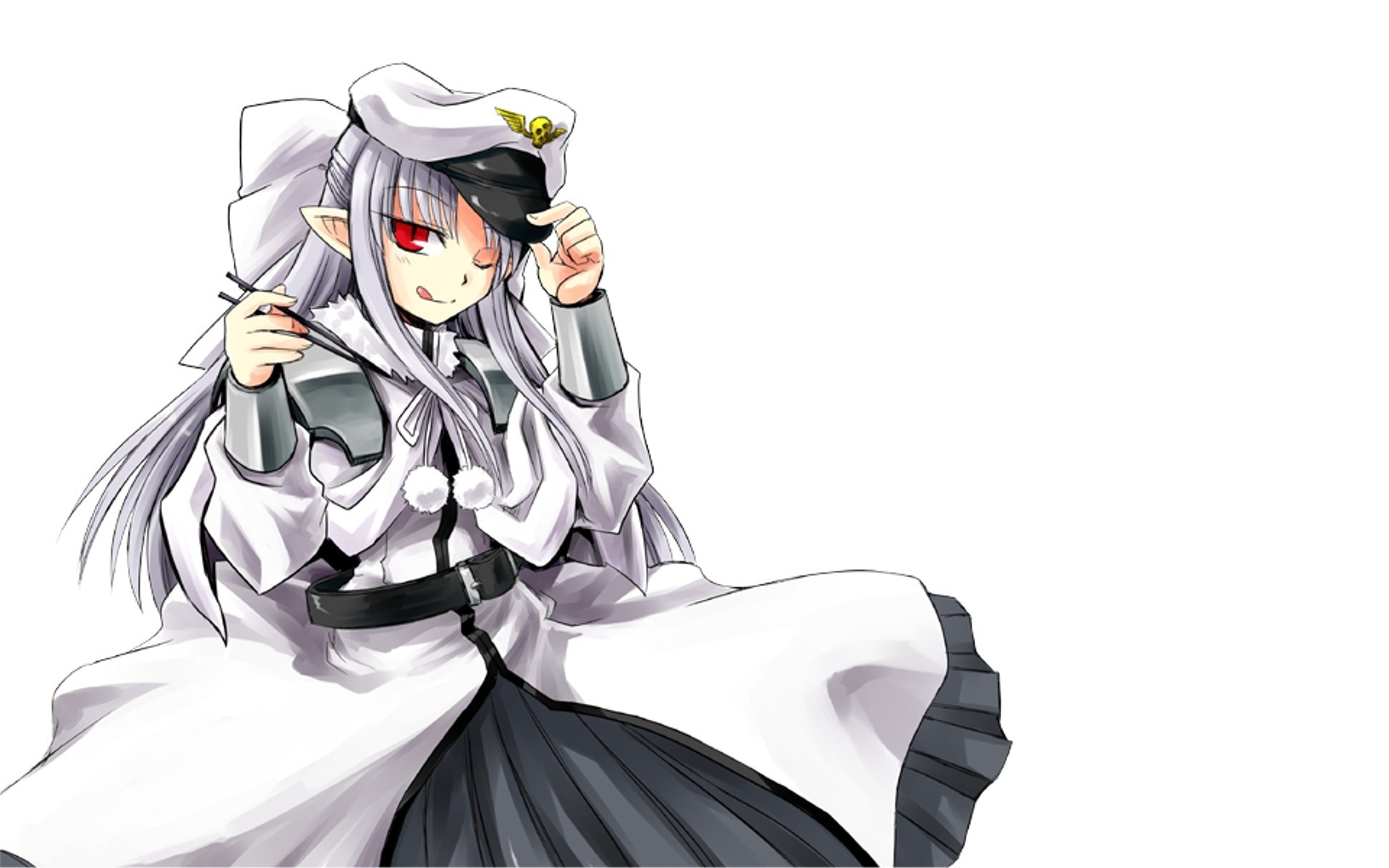 anime character with red eyes