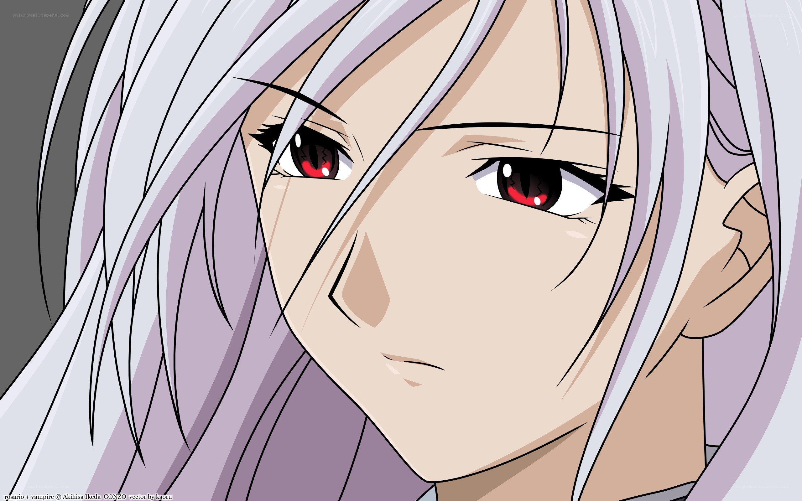 anime character with red eyes