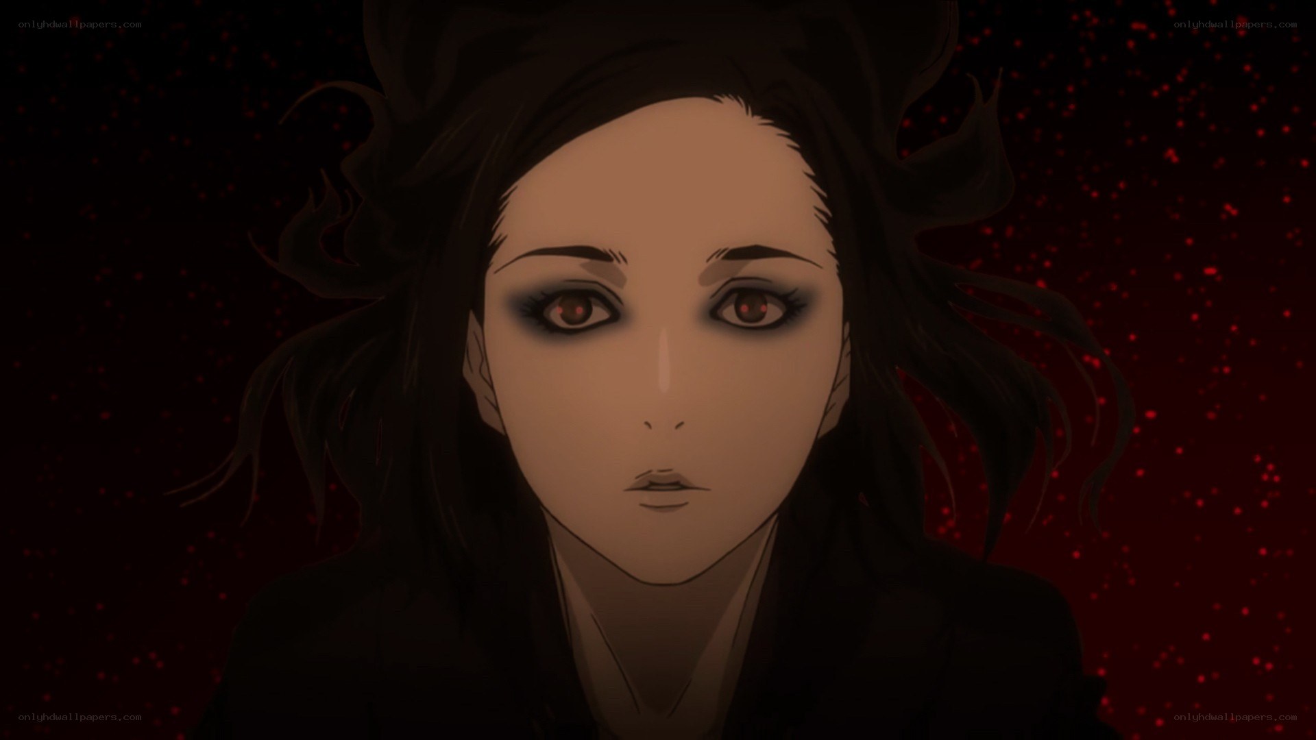 anime character with red eyes