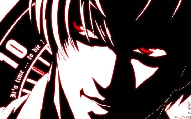 anime character with red eyes
