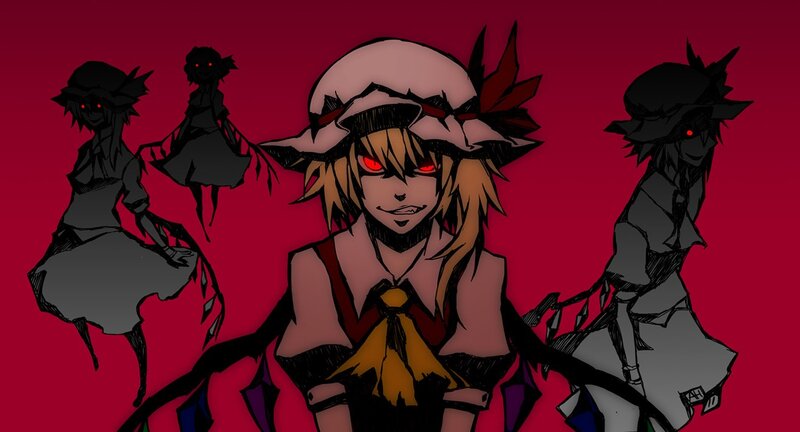 anime character with red eyes