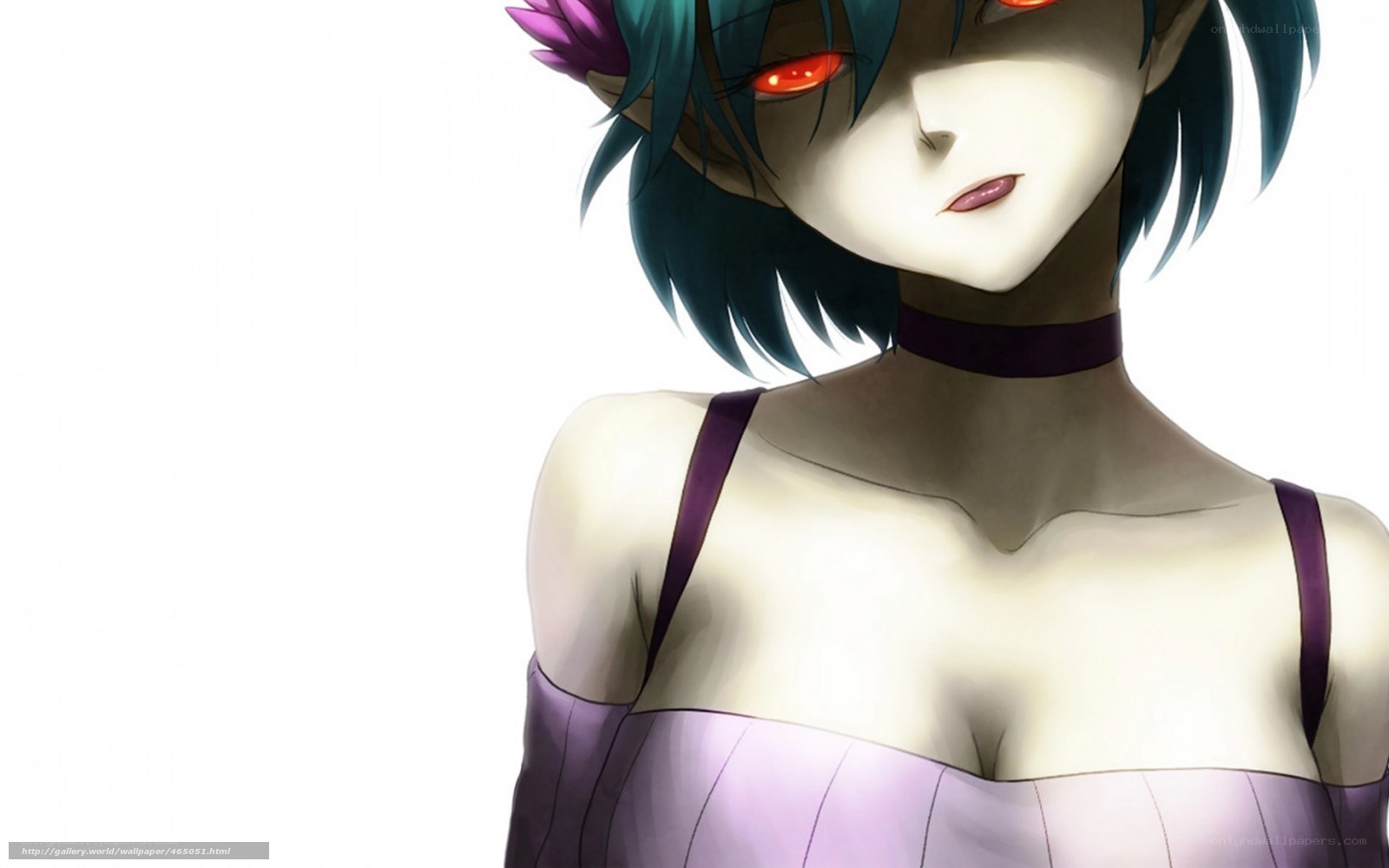 anime character with red eyes