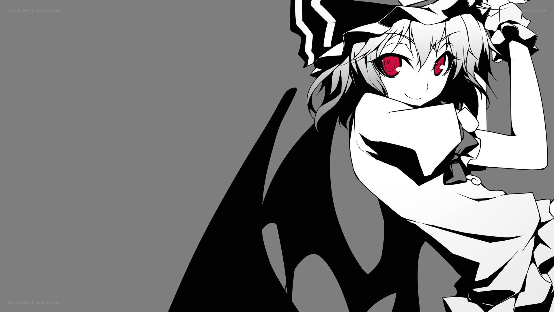 anime character with red eyes
