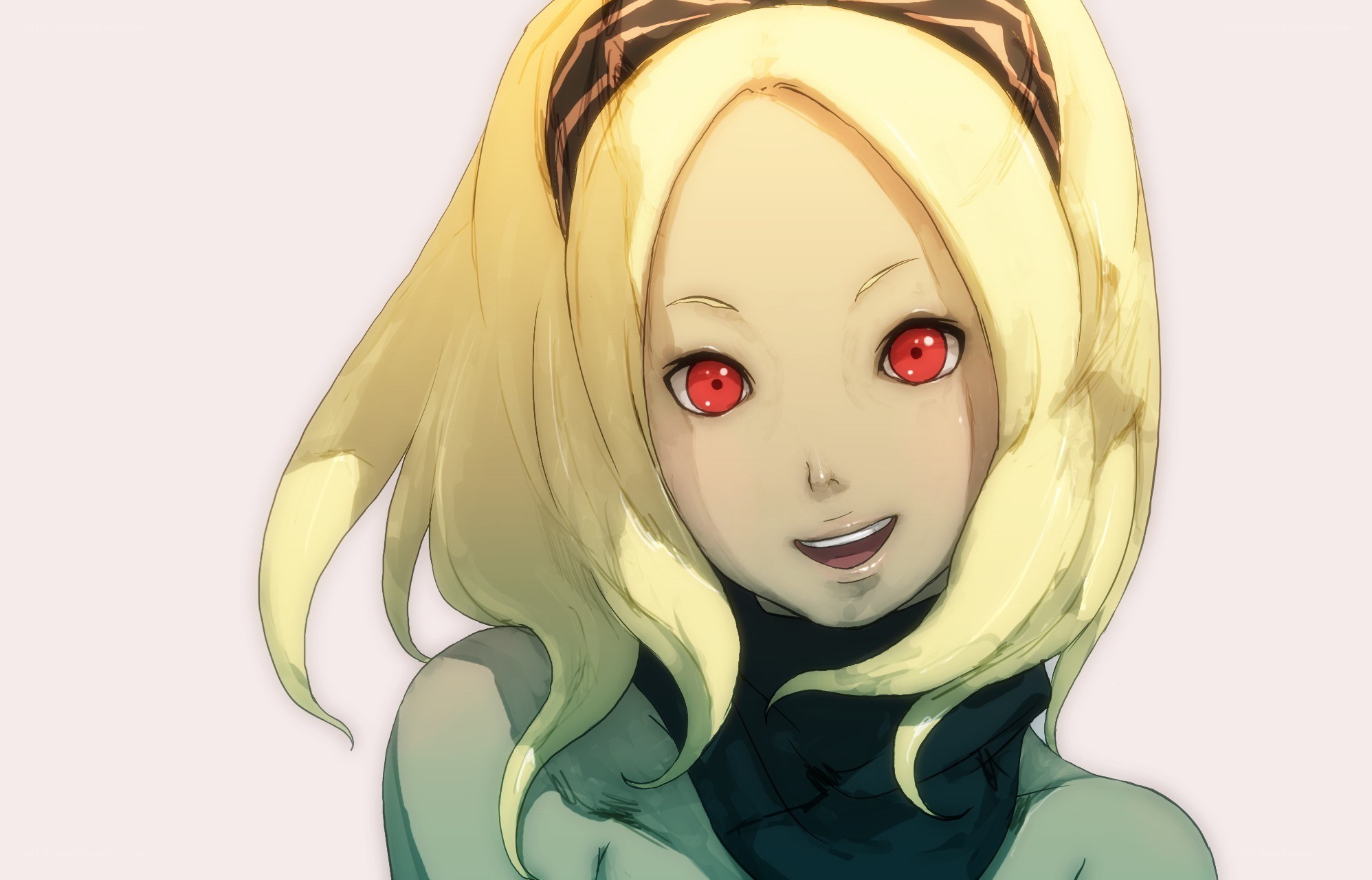 anime character with red eyes