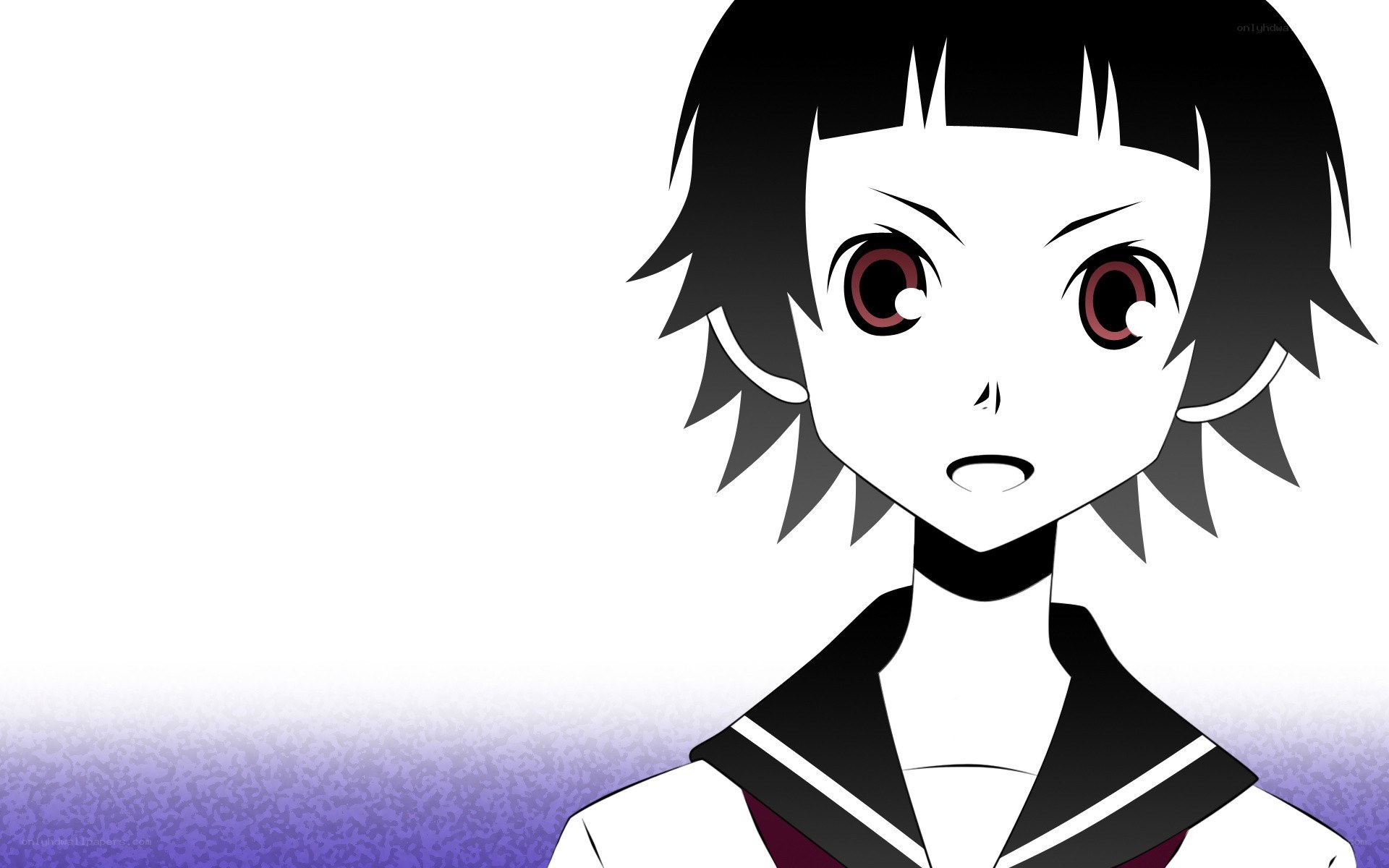 anime character with red eyes