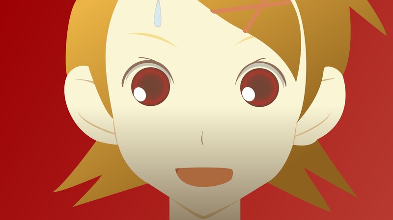 anime character with red eyes