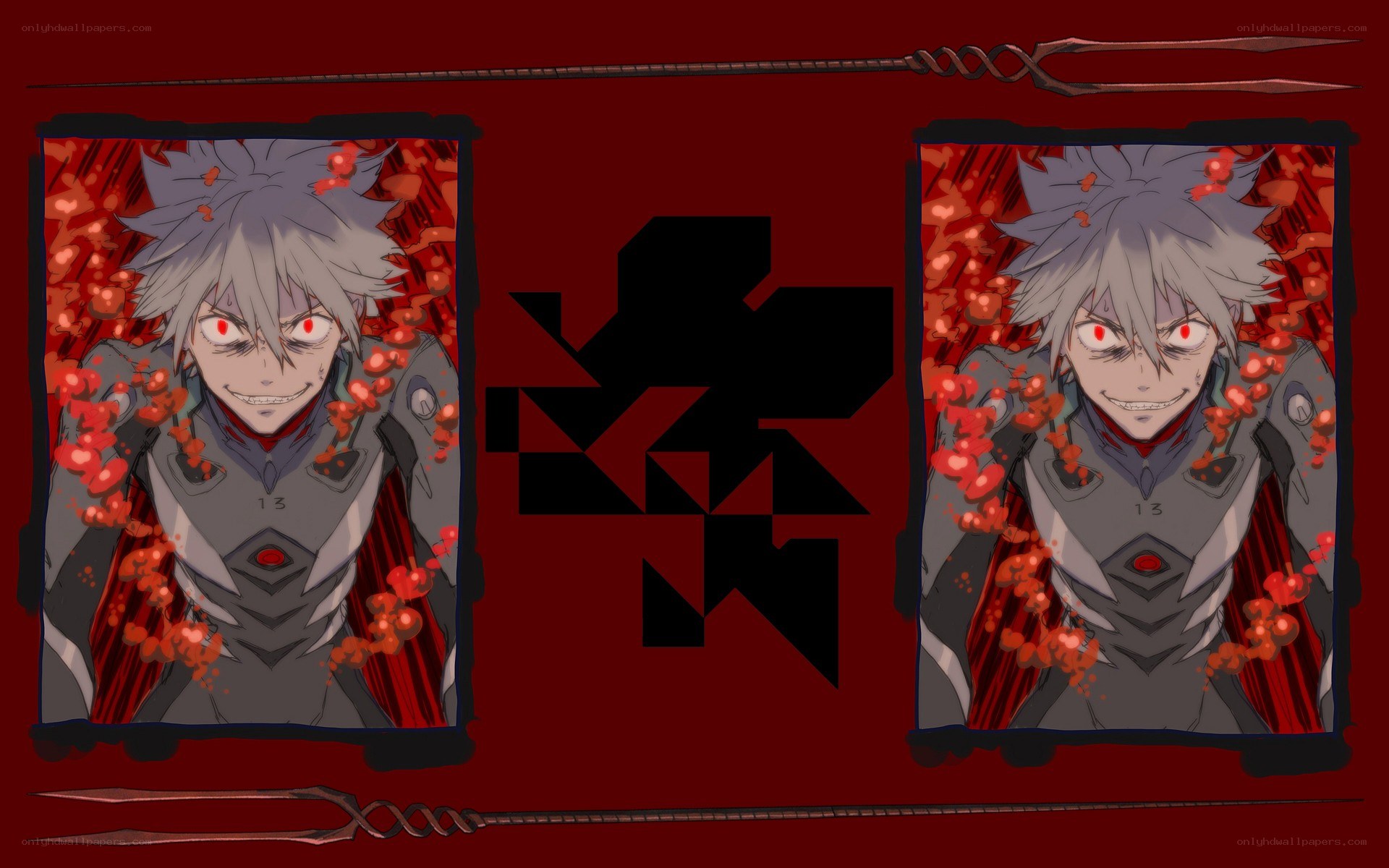 Anime character with red eyes