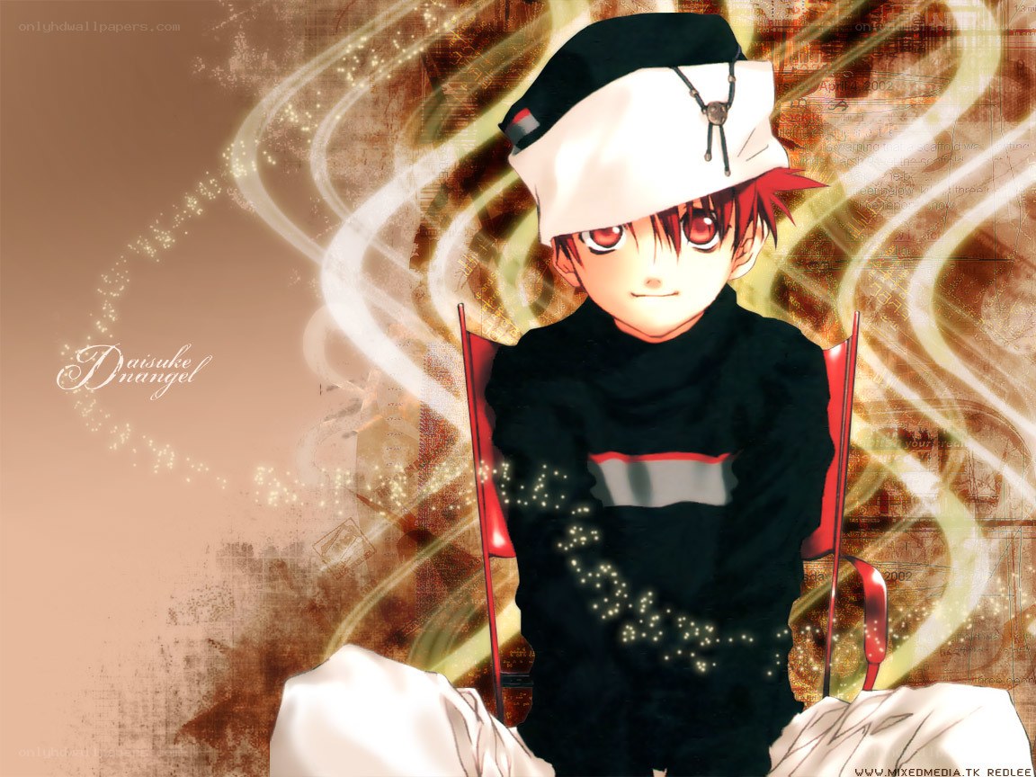 Anime character with red eyes
