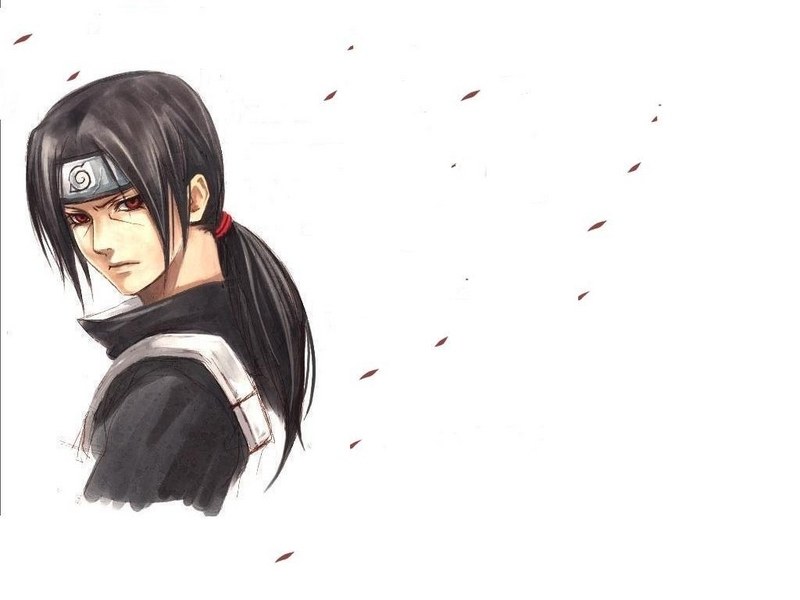 anime character with red eyes