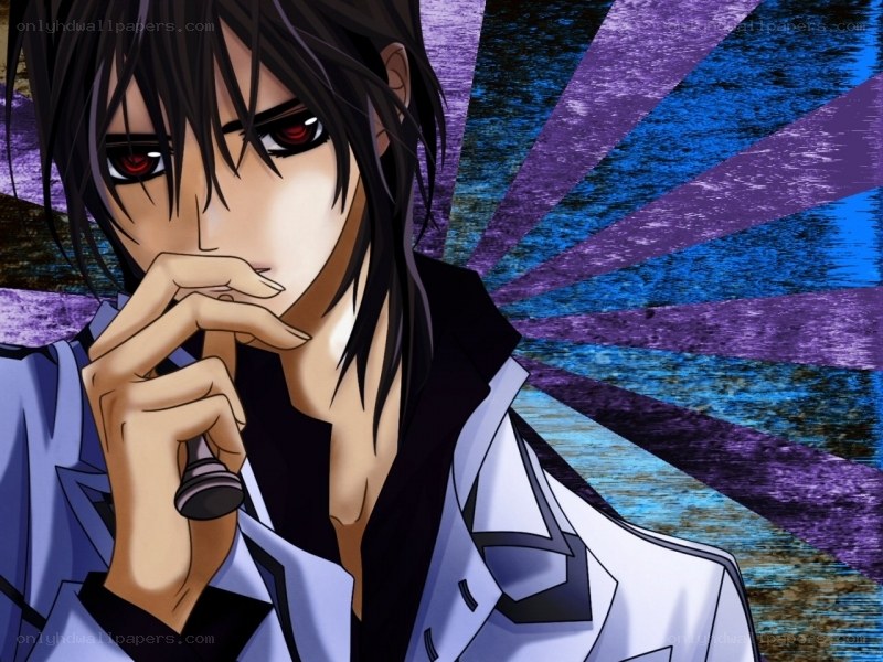 anime character with red eyes