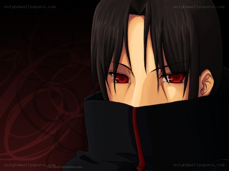 anime character with red eyes
