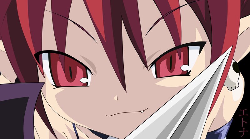 anime character with red eyes