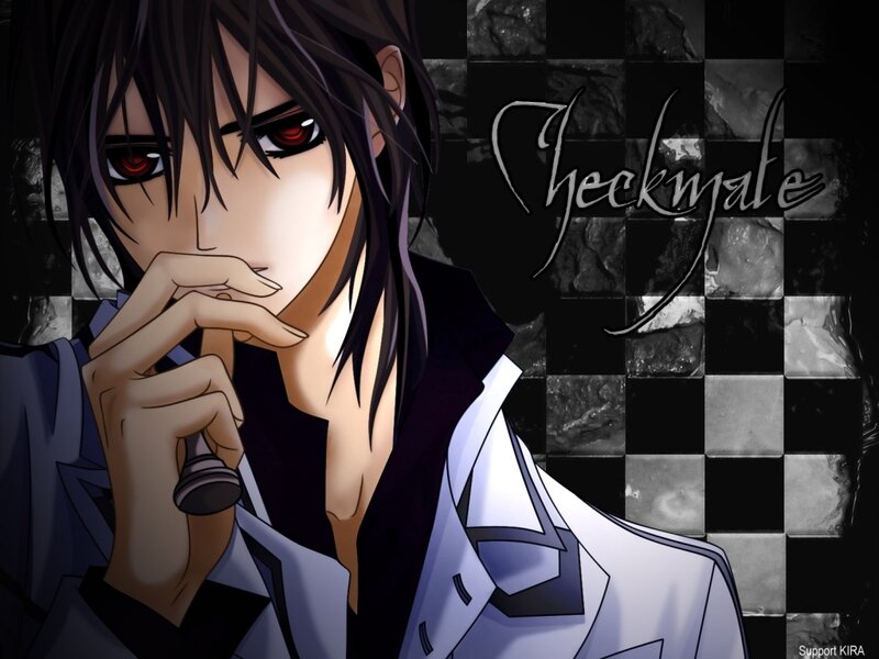 anime character with red eyes