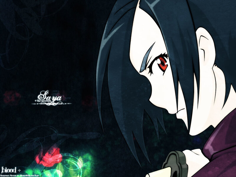 anime character with red eyes
