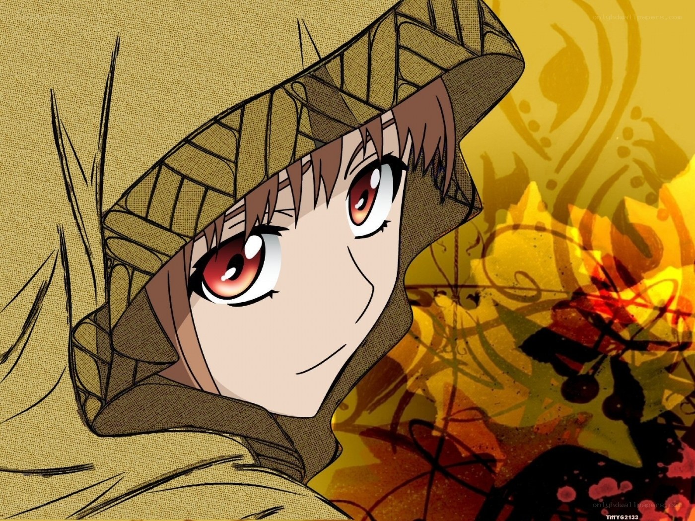 anime character with red eyes