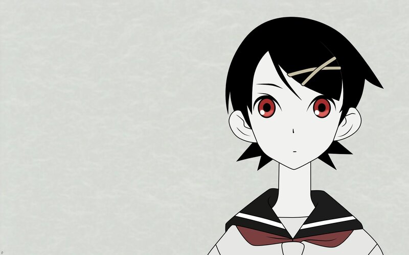 anime character with red eyes
