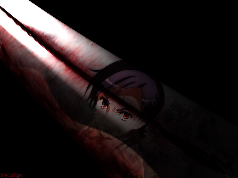 Anime character with red eyes