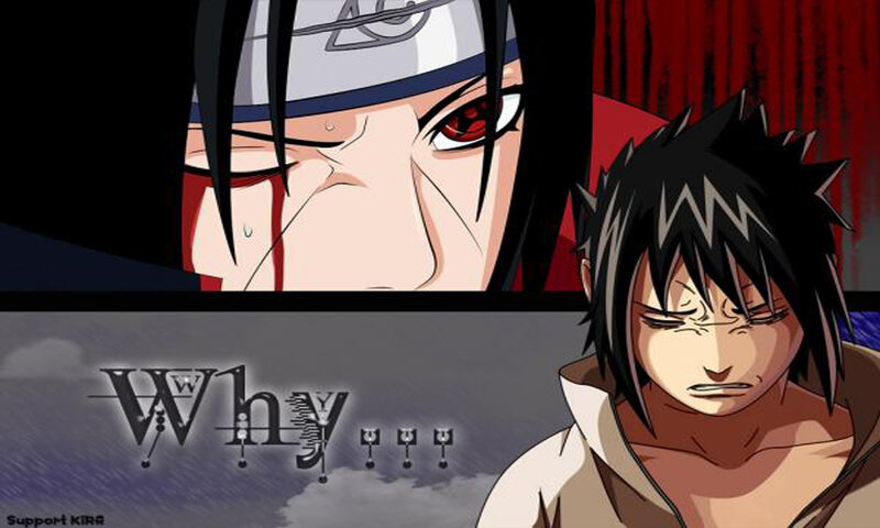 Anime Character with Red Eyes — Black, Dramatic, Blood, Headband
