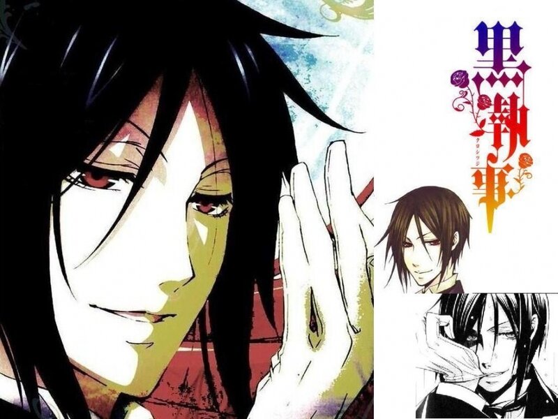 Anime Character with Red Eyes — Black, Dramatic, Character Portrait