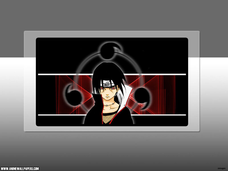 Anime Character with Red Eyes — Black, Dramatic, Headband, Red Background