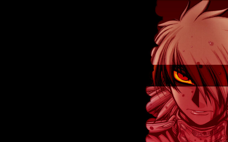 Anime Character with Red Eyes — Black, Dramatic, Manga, Red Lighting