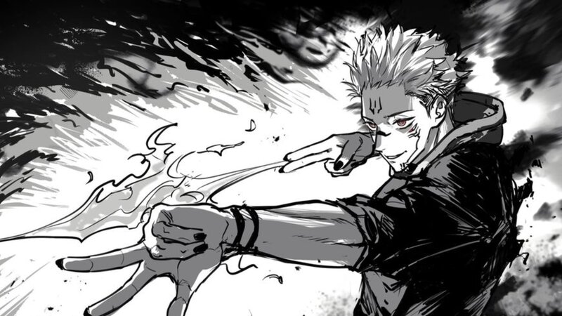 Anime Character with Red Eyes — Black, Dramatic, Manga, Spiky Hair