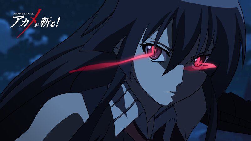Anime Character with Red Eyes — Black, Dramatic, Night, Hair