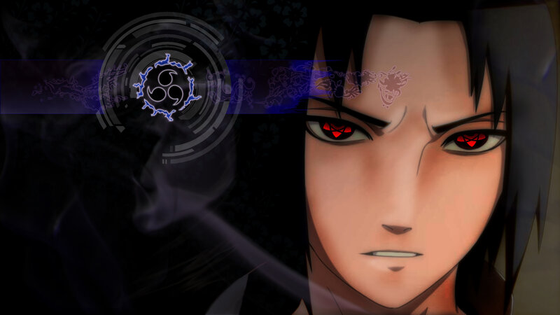 Anime Character with Red Eyes — Black, Dramatic, Night, Red Eyes, Symbol