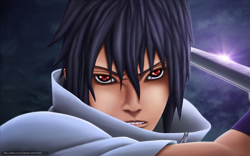 Anime Character with Red Eyes — Black, Dramatic, Night, Sword, Cloak