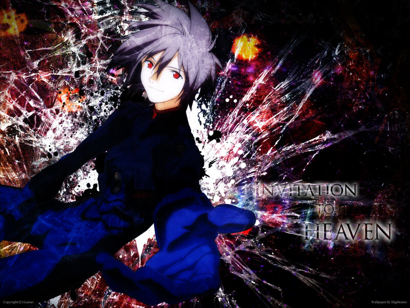 Anime Character with Red Eyes — Black, Dramatic, Red Eyes, Blue Suit