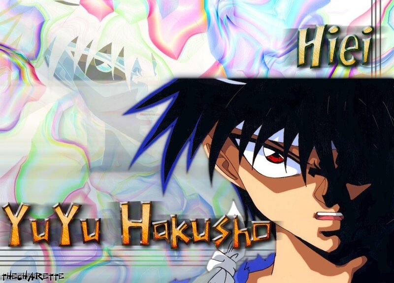 Anime Character with Red Eyes — Black, Dramatic, Text