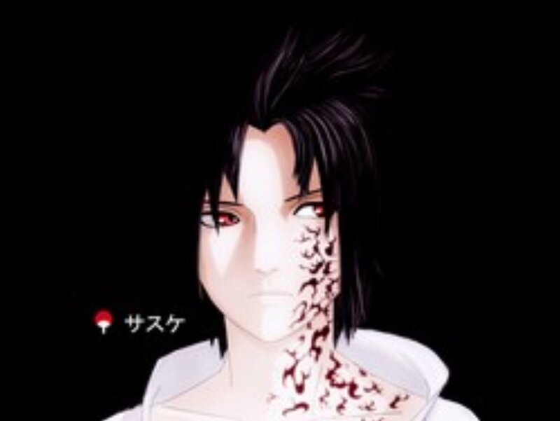 Anime Character with Red Eyes — Black, Dramatic